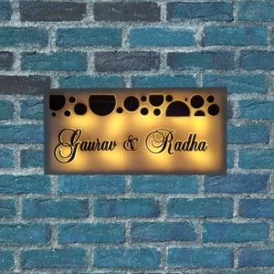 Vibrant name plate design - ACRNP009L