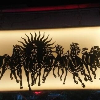Seven Horses Acrylic Wall Art Backlit Panel