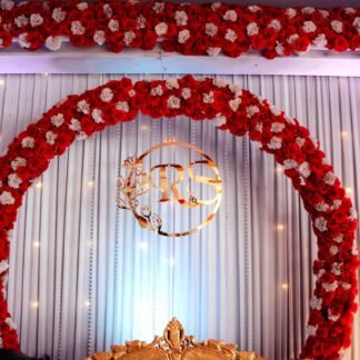 Elegant Acrylic Wall Art LED Monogram for Wedding Stage Decoration